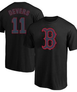 Men's Boston Red Sox Rafael Devers Profile Black Big & Tall Name & Number T-Shirt