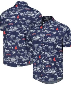 Men's Boston Red Sox Reyn Spooner Navy Cooperstown Collection Kekai Button-Down Shirt