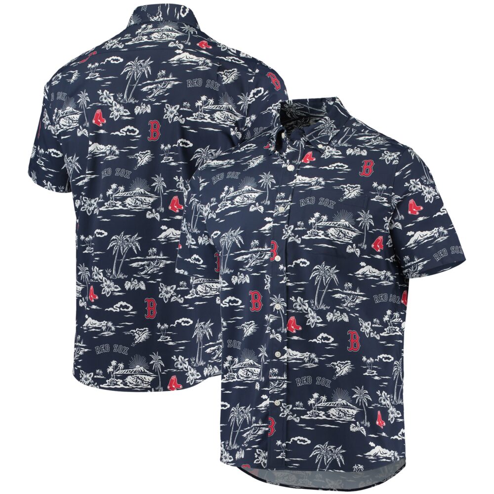 Men's Boston Red Sox Reyn Spooner Navy Kekai Performance Button-Up Shirt