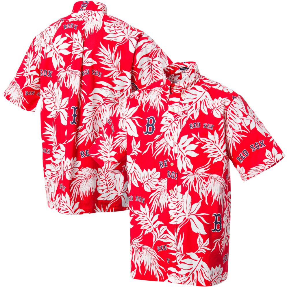 Men's Boston Red Sox Reyn Spooner Red Aloha Button-Down Shirt