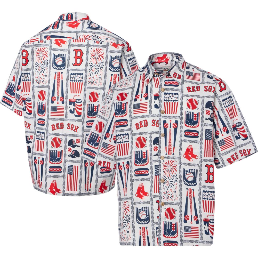 Men's Boston Red Sox Reyn Spooner White Americana Button-Up Shirt