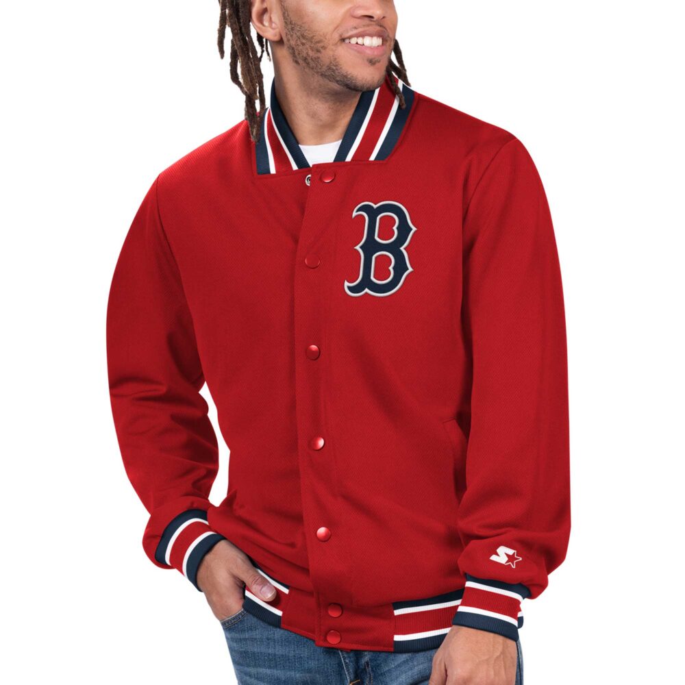 Men's Boston Red Sox Starter Red Secret Weapon Full-Snap Jacket