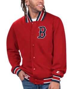 Men's Boston Red Sox Starter Red Secret Weapon Full-Snap Jacket