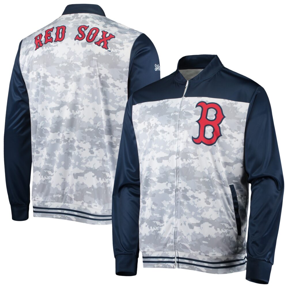Men's Boston Red Sox Stitches Navy Camo Full-Zip Jacket
