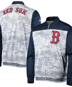 Men's Boston Red Sox Stitches Navy Camo Full-Zip Jacket