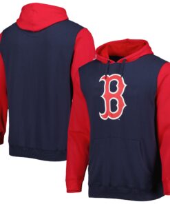 Men's Boston Red Sox Stitches Navy/Red Team Pullover Hoodie
