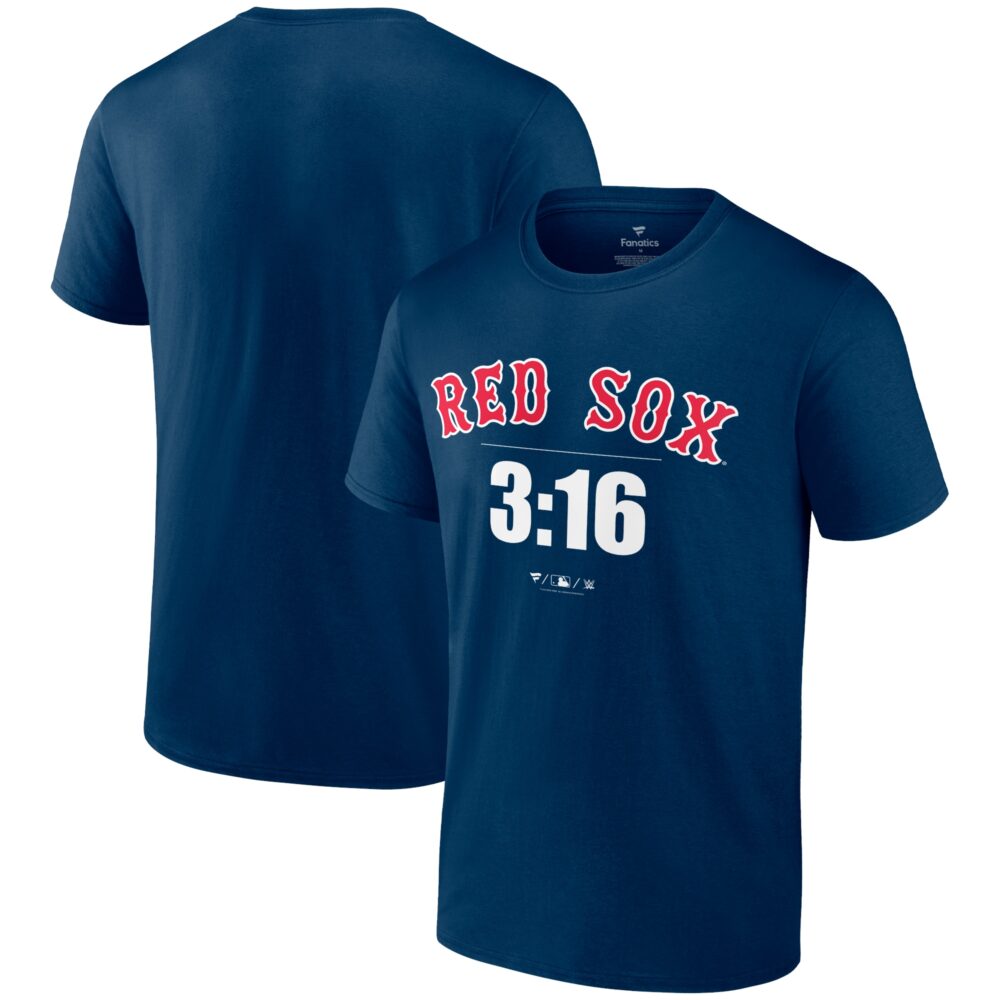 Men's Boston Red Sox "Stone Cold" Steve Austin  Branded Navy 3:16 T-Shirt