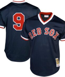Men's Boston Red Sox Ted Williams Mitchell & Ness Navy Cooperstown Collection Big & Tall Mesh Batting Practice Jersey