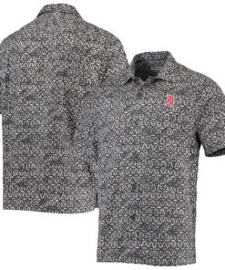Men's Boston Red Sox Tommy Bahama Black Barrie Batik Button-Up Shirt