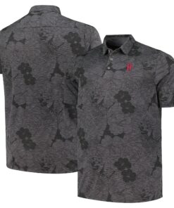 Men's Boston Red Sox Tommy Bahama Charcoal Big & Tall Miramar Blooms Polo