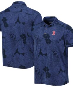 Men's Boston Red Sox  Tommy Bahama Navy Blooms Polo