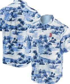 Men's Boston Red Sox Tommy Bahama Navy Tropical Horizons Button-Up Shirt