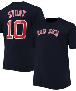 Men's Boston Red Sox Trevor Story Navy Big & Tall Name & Number T-Shirt