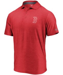 Men's Boston Red Sox Under Armour Red Playoff Outline Left Chest Performance Polo