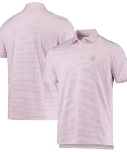 Men's Boston Red Sox Vineyard Vines Pink/White Bradley Stripe Polo