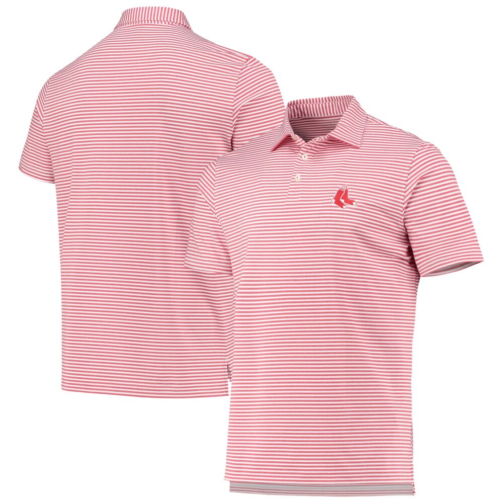 Men's Boston Red Sox Vineyard Vines Red Heathered Winstead Sankaty Polo