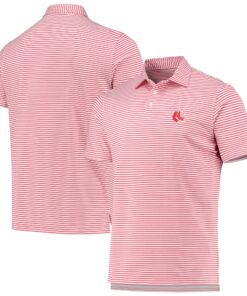 Men's Boston Red Sox Vineyard Vines Red Heathered Winstead Sankaty Polo