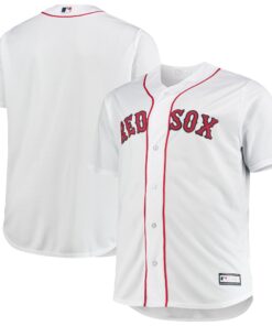 Men's Boston Red Sox White Big & Tall Home Replica Team Jersey