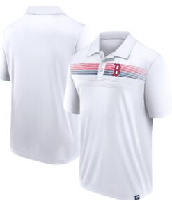 Men's Boston Red Sox White  Branded Victory For Us Interlock Polo