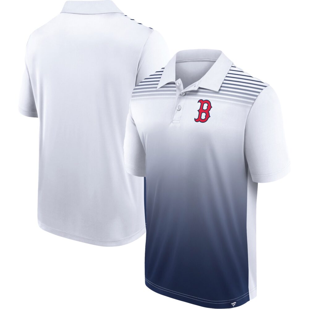 Men's Boston Red Sox White/Navy Big & Tall Sublimated Polo