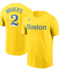 Men's Boston Red Sox Xander Bogaerts Nike Gold City Connect Name & Number T-Shirt