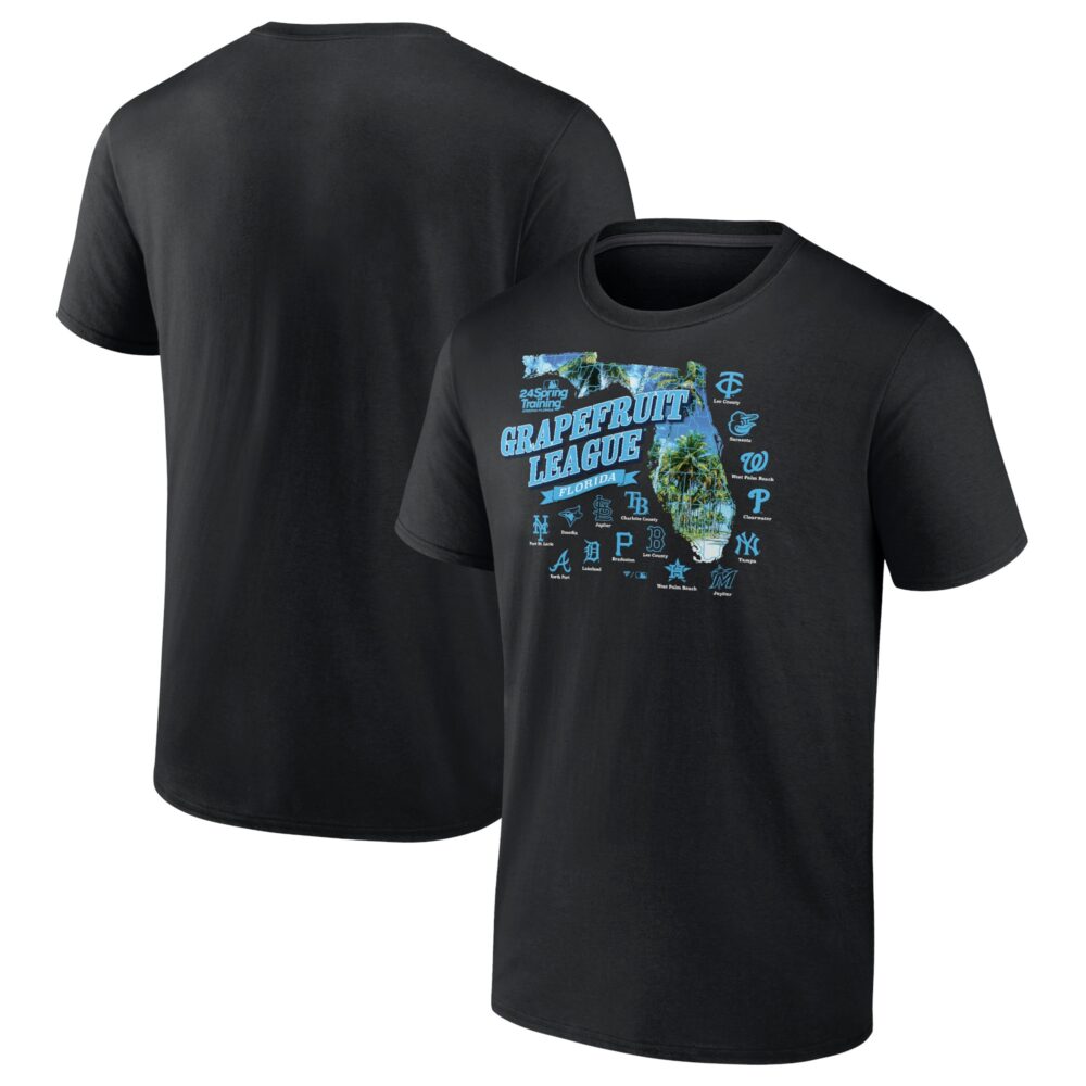 Men's  Branded Black 2024 MLB Spring Training Grapefruit League T-Shirt