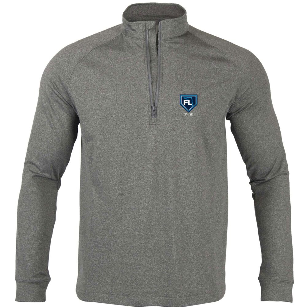 Men's Grapefruit League Levelwear Gray 2024 Spring Training Florida Calibre Raglan Quarter-Zip Top