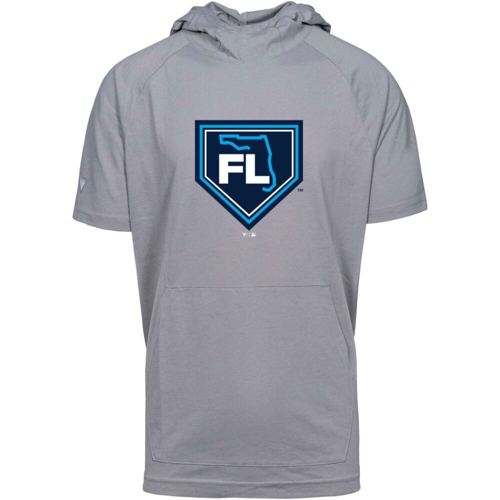 Men's Grapefruit League Levelwear Gray 2024 Spring Training Florida Raglan Short Sleeve Phase Hoodie