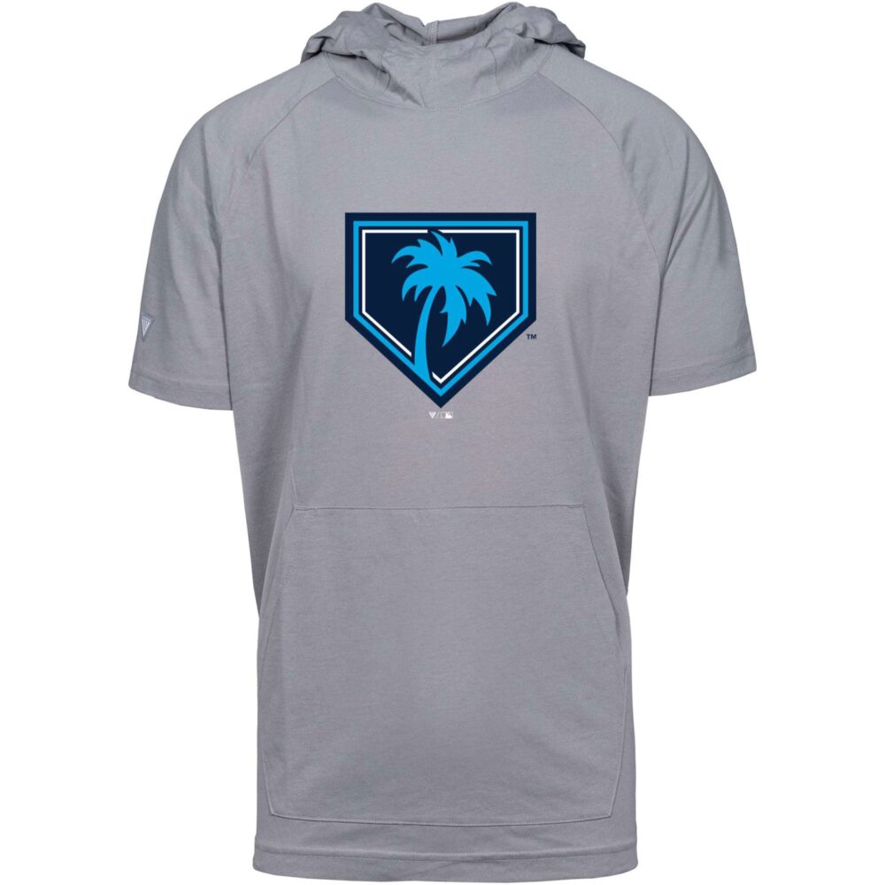 Men's Grapefruit League Levelwear Gray 2024 Spring Training Raglan Short Sleeve Phase Hoodie