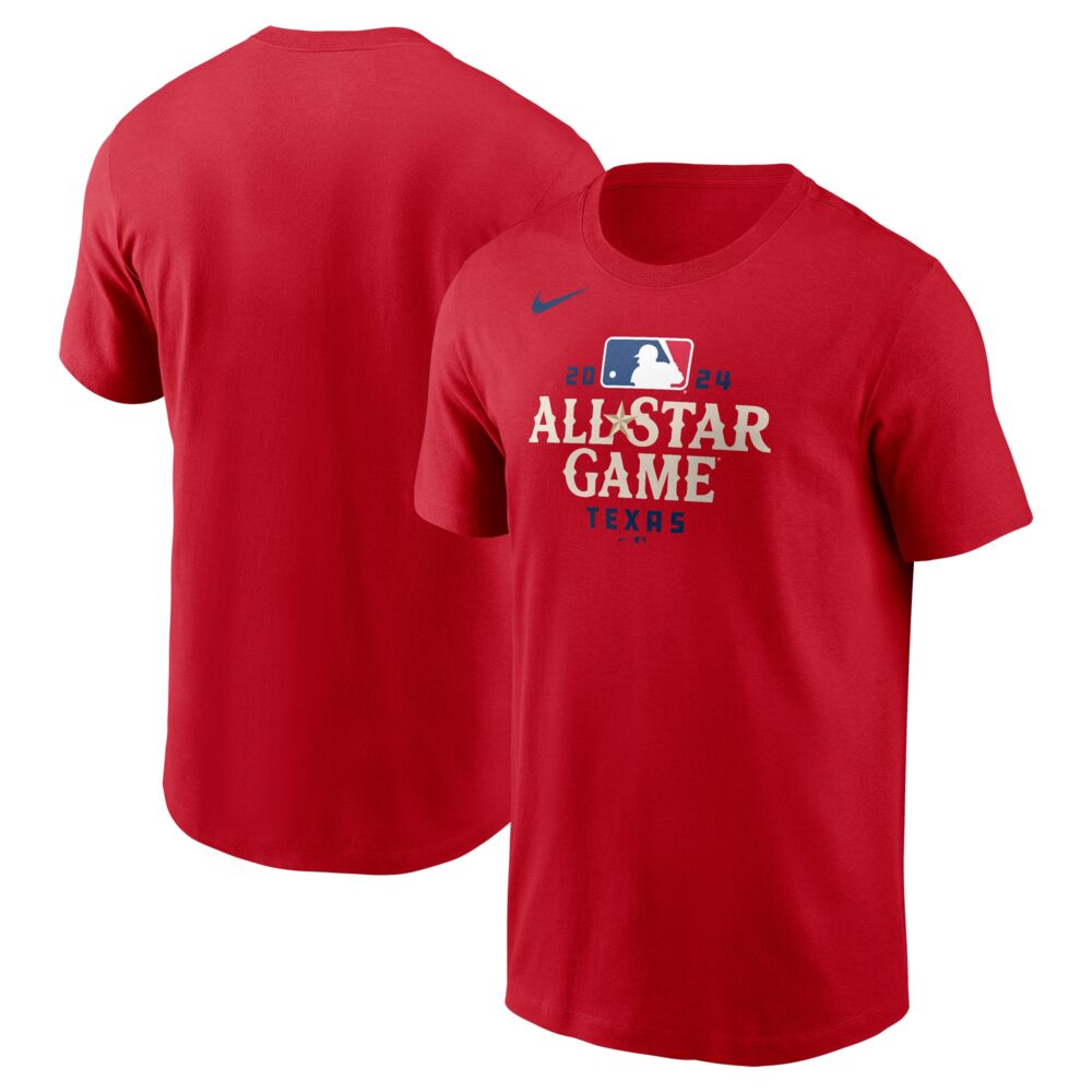 Men's Nike Red 2024 MLB All-Star Game Wordmark T-Shirt