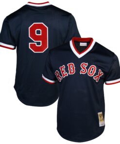 Mitchell & Ness Ted Williams Boston Red Sox 1990 Authentic Cooperstown Collection Batting Practice Jersey - Navy Blue