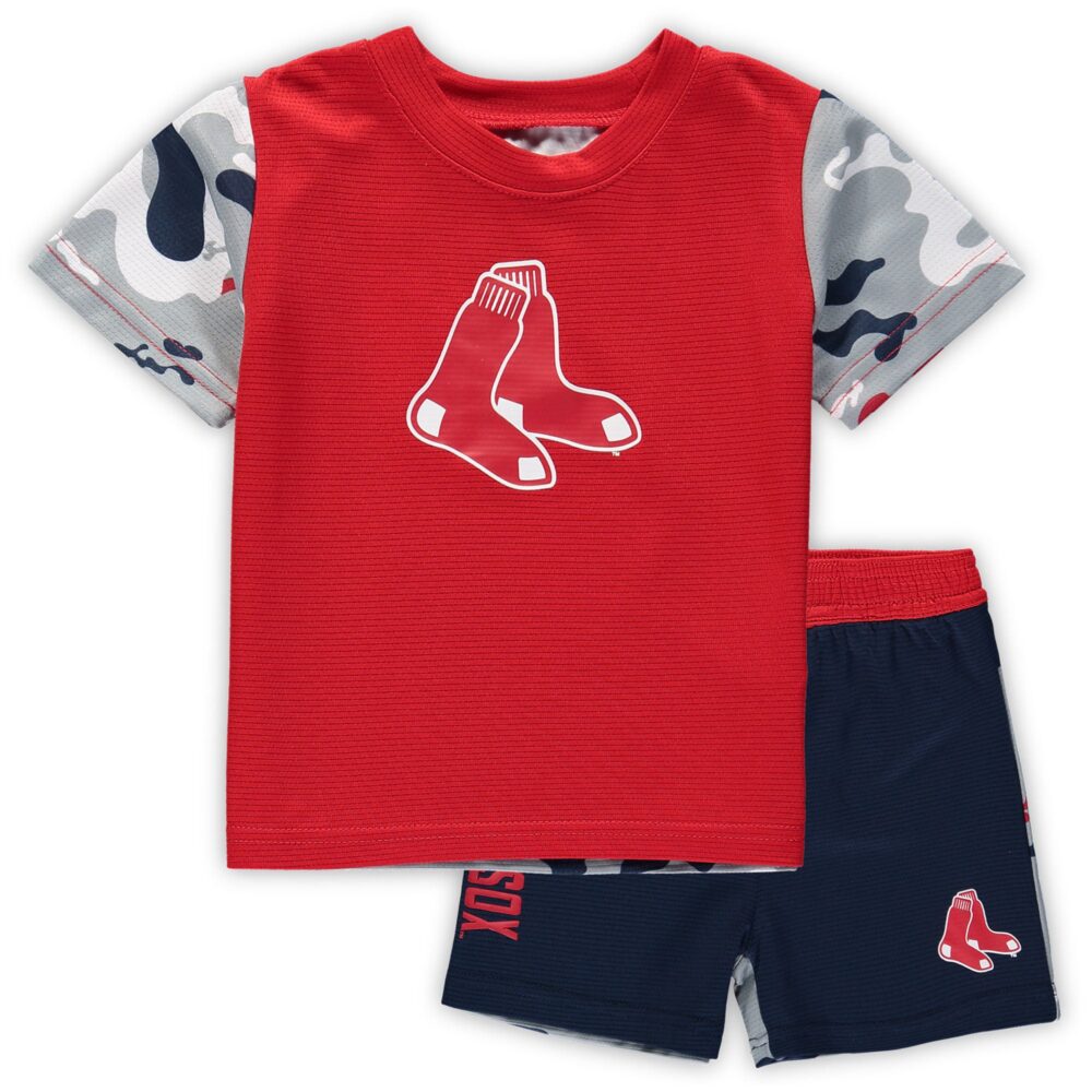 Newborn & Infant Boston Red Sox Red/Navy Pinch Hitter T-Shirt & Shorts Set