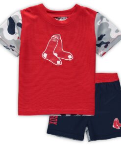 Newborn & Infant Boston Red Sox Red/Navy Pinch Hitter T-Shirt & Shorts Set