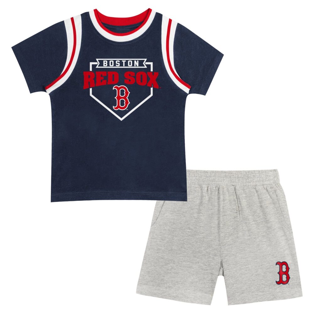 Preschool Boston Red Sox  Branded Loaded Base T-Shirt & Shorts Set