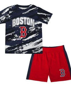 Preschool Boston Red Sox Navy/Red Stealing Homebase 2.0 T-Shirt & Shorts Set
