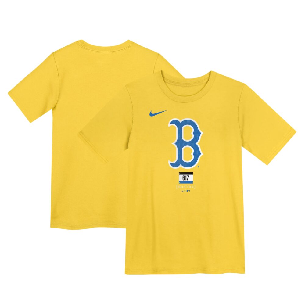 Preschool Boston Red Sox Nike Gold City Connect Large Logo T-Shirt