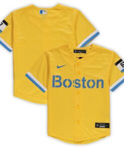 Preschool Boston Red Sox Nike Gold MLB City Connect Replica Team Jersey