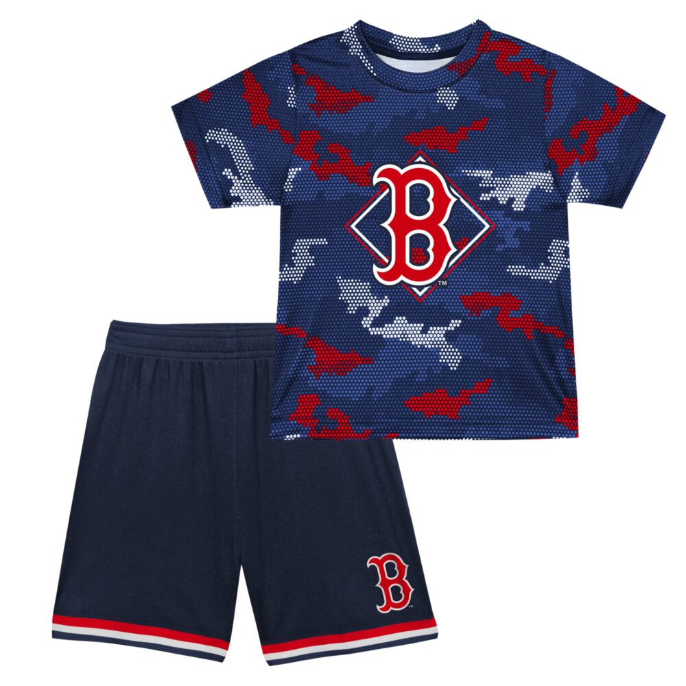 Toddler Boston Red Sox  Branded Navy Field Ball T-Shirt & Shorts Set