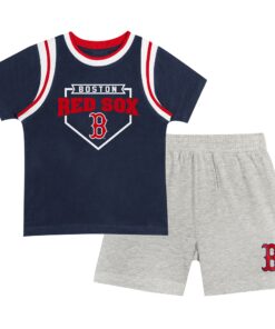 Toddler Boston Red Sox  Branded Navy/Gray Bases Loaded T-Shirt & Shorts Set