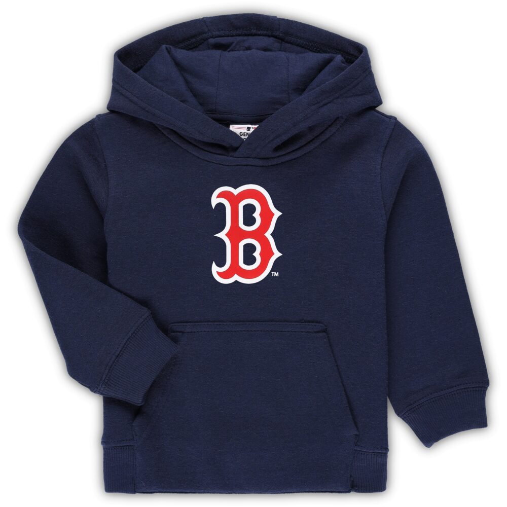 Toddler Boston Red Sox Navy Team Primary Logo Fleece Pullover Hoodie