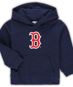 Toddler Boston Red Sox Navy Team Primary Logo Fleece Pullover Hoodie