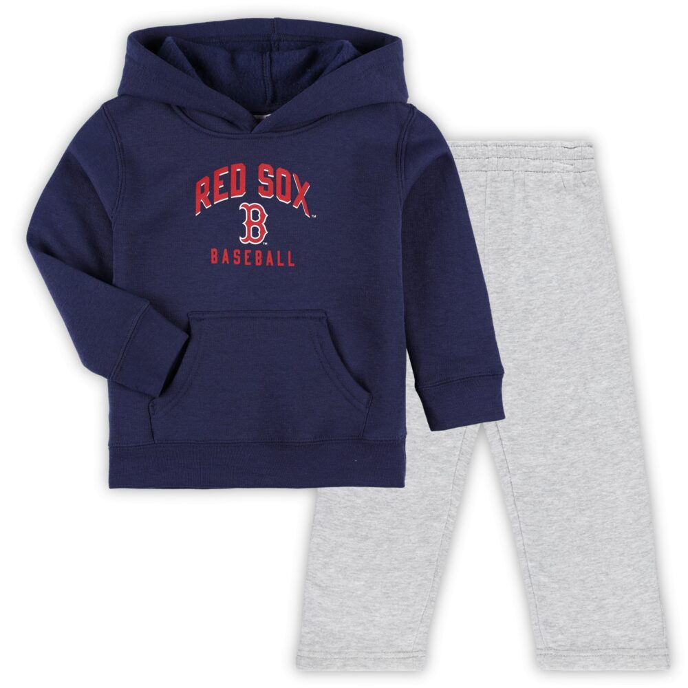 Toddler Boston Red Sox Navy/Gray Play-By-Play Pullover Fleece Hoodie & Pants Set