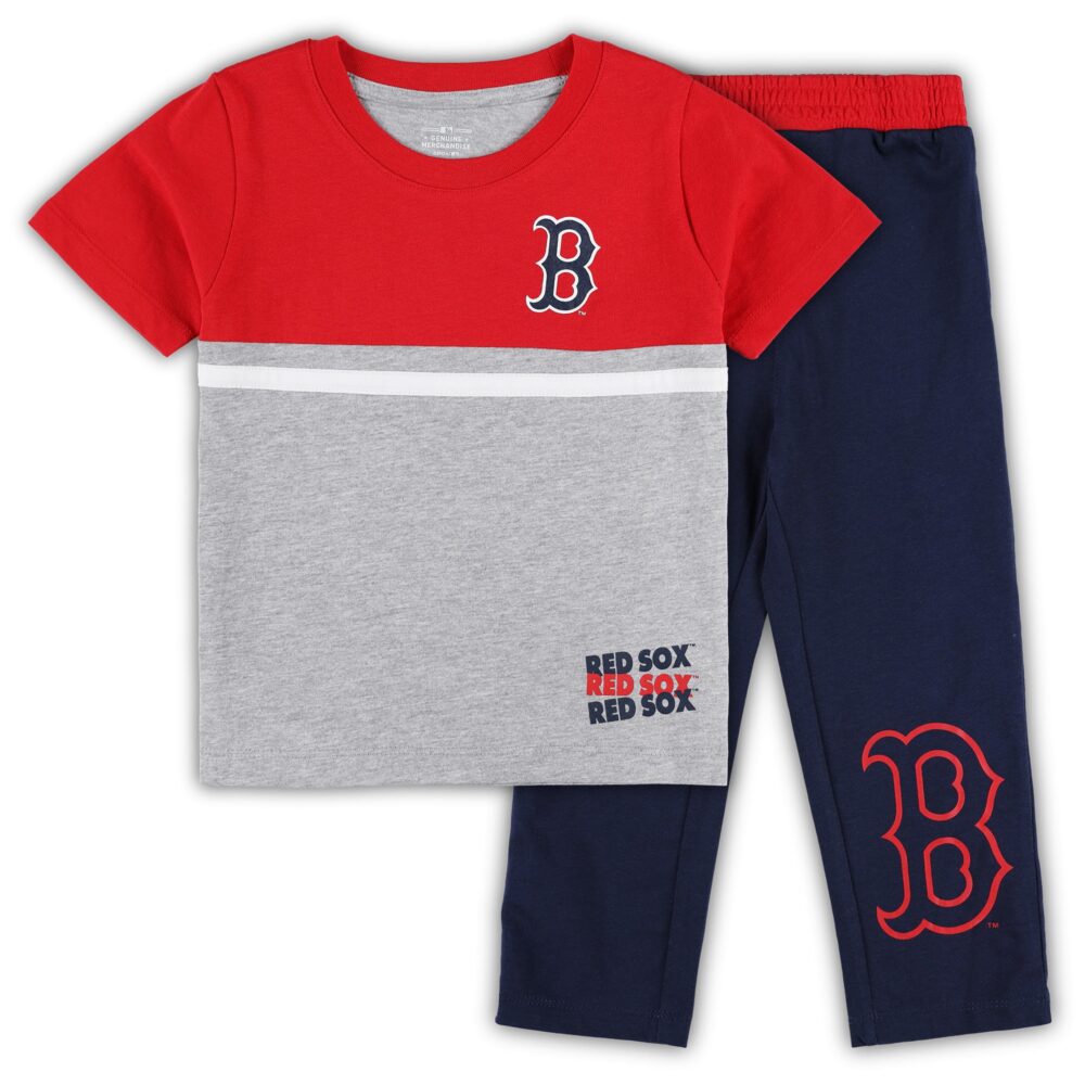 Toddler Boston Red Sox Navy/Red Batters Box T-Shirt & Pants Set