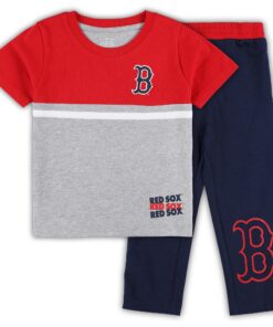 Toddler Boston Red Sox Navy/Red Batters Box T-Shirt & Pants Set