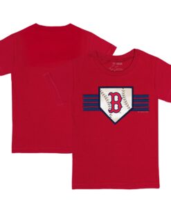 Toddler Boston Red Sox Tiny Turnip Red Base Stripe T-Shirt