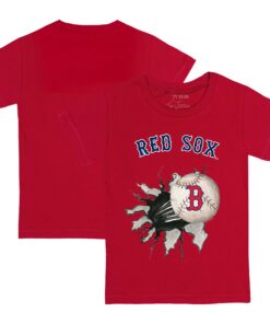 Toddler Boston Red Sox Tiny Turnip Red Baseball Tear T-Shirt