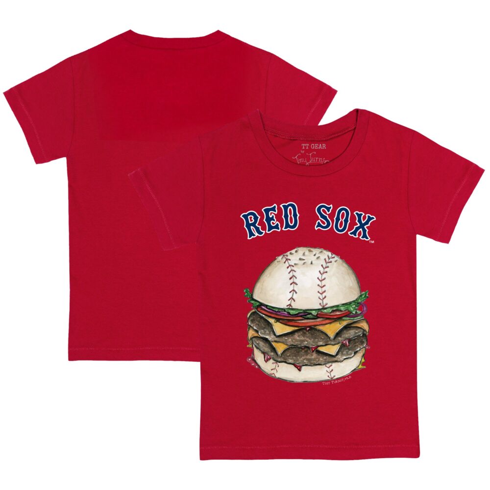 Toddler Boston Red Sox Tiny Turnip Red Burger T-Shirt
