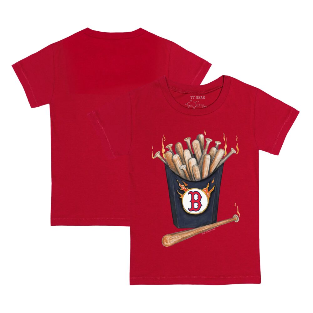 Toddler Boston Red Sox Tiny Turnip Red Hot Bats T-Shirt