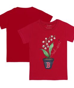 Toddler Boston Red Sox Tiny Turnip Red Lilies & Ladybugs T-Shirt