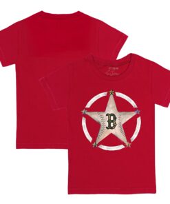 Toddler Boston Red Sox Tiny Turnip Red Military Star T-Shirt
